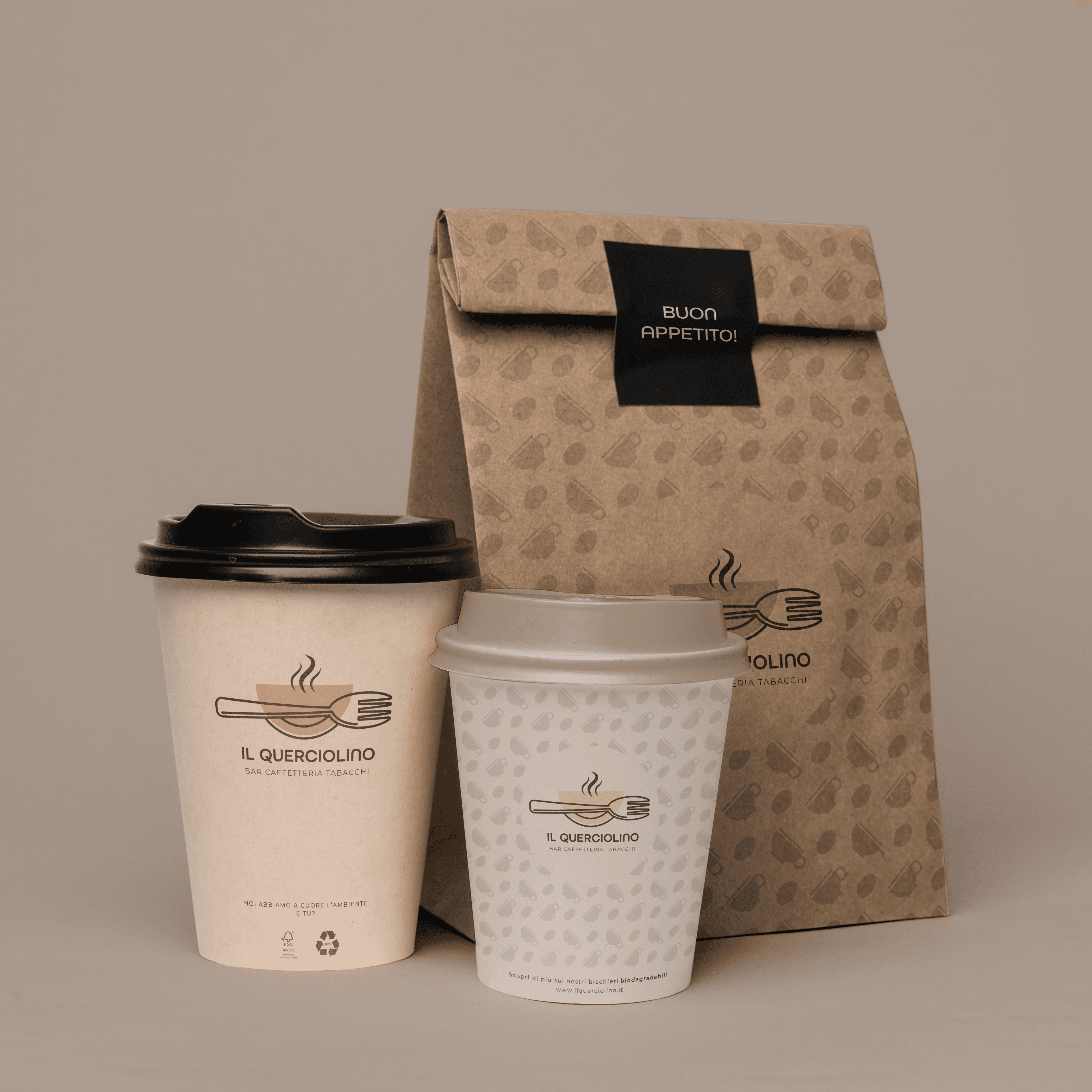 Packaging asporto ecologico bar
